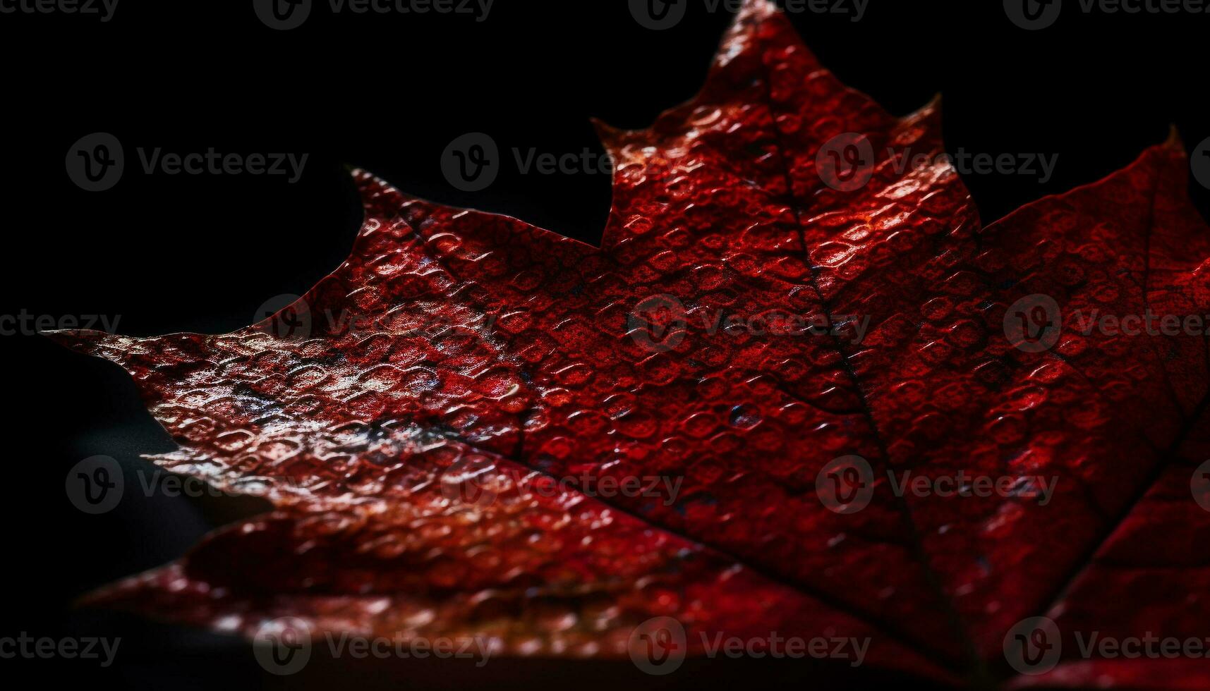 levendig esdoorn- blad, dichtbij omhoog, herfst schoonheid gegenereerd door ai foto