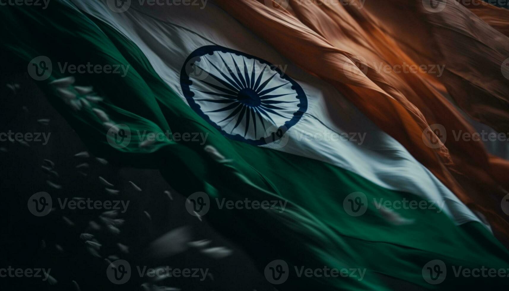 Indisch vlag golvend in de wind trots gegenereerd door ai foto