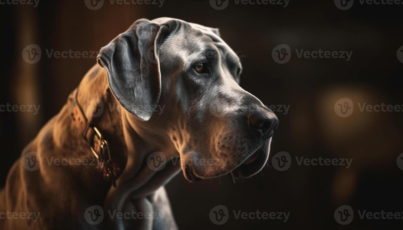 schattig puppy portret, loyaal vriend zittend binnenshuis gegenereerd door ai foto