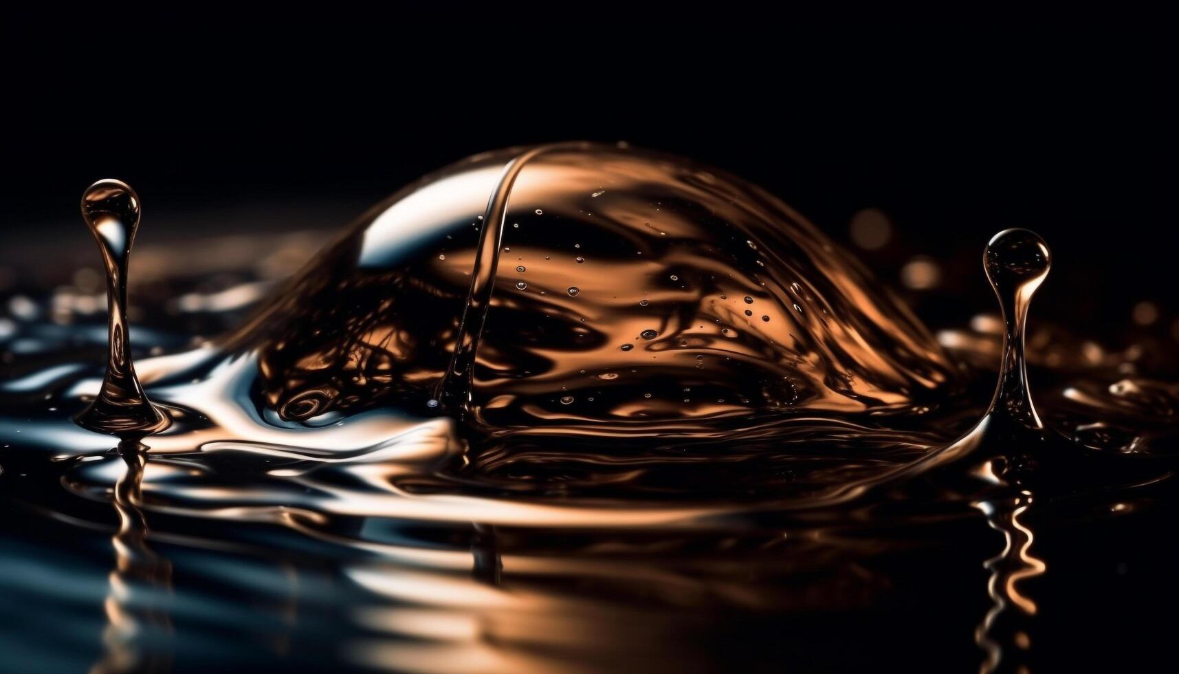 natuur schoonheid weerspiegeld in golfde water golven gegenereerd door ai foto