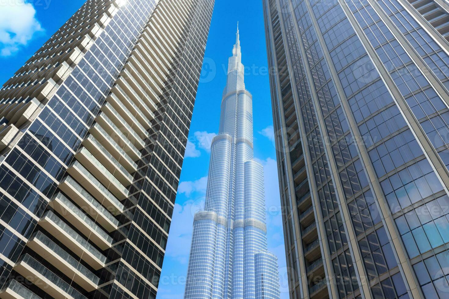 vae, Dubai panoramisch horizon visie van stad downtown foto