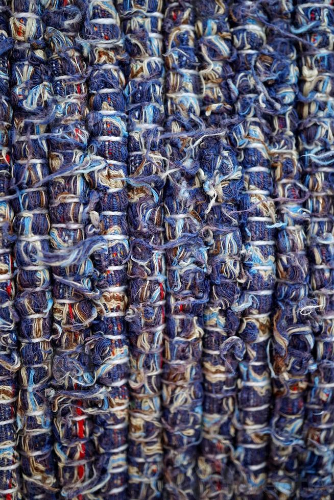 blauwe wol abstracte gestructureerde achtergrond foto