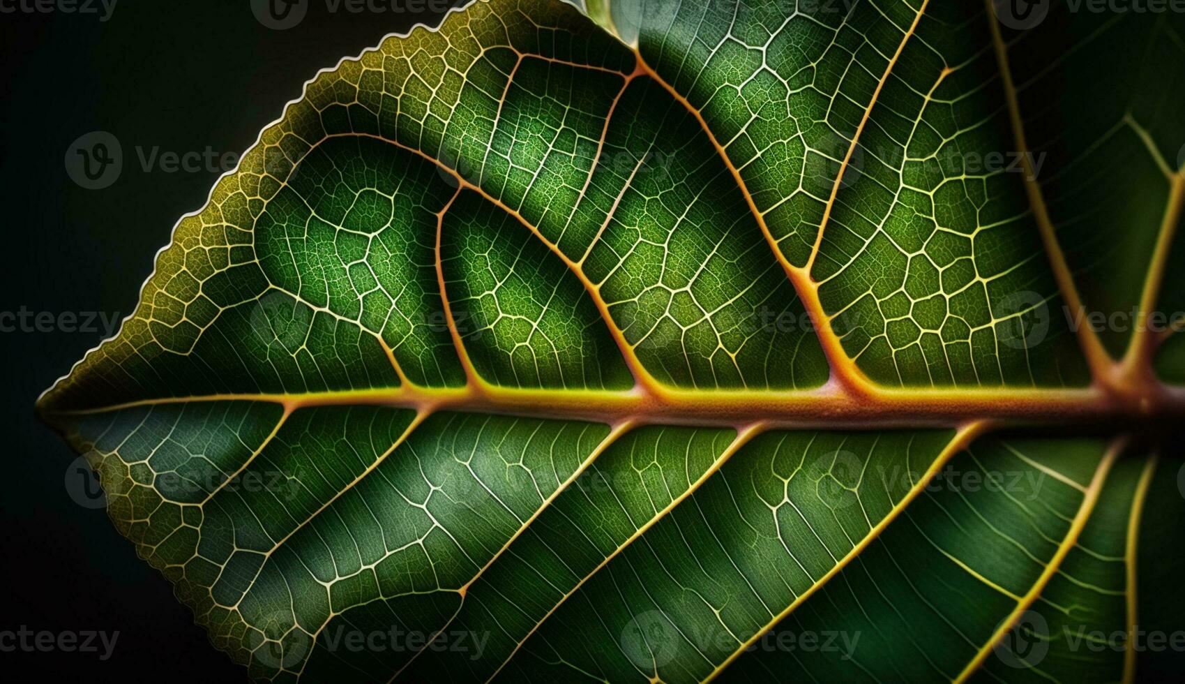 groen fabriek blad met levendig kleuren en patronen gegenereerd door ai foto