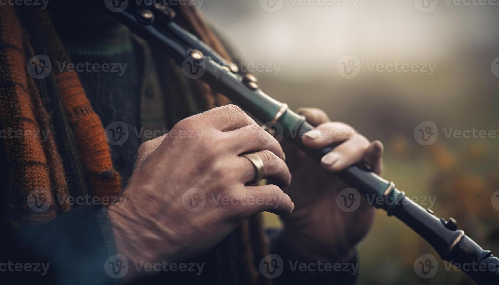 draad instrument duo Speel levendig buitenshuis prestatie gegenereerd door ai foto