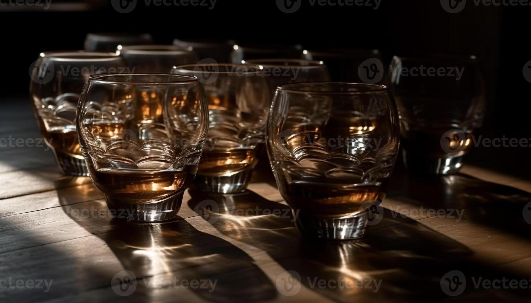 luxe whisky glas weerspiegelt viering van elegantie gegenereerd door ai foto