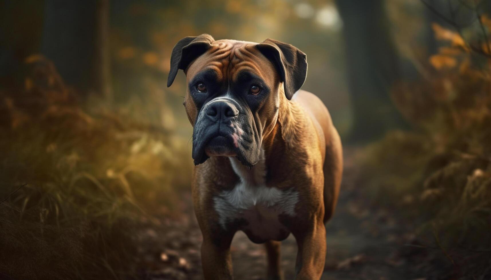 speels bulldog geniet natuur schoonheid in zonlicht gegenereerd door ai foto