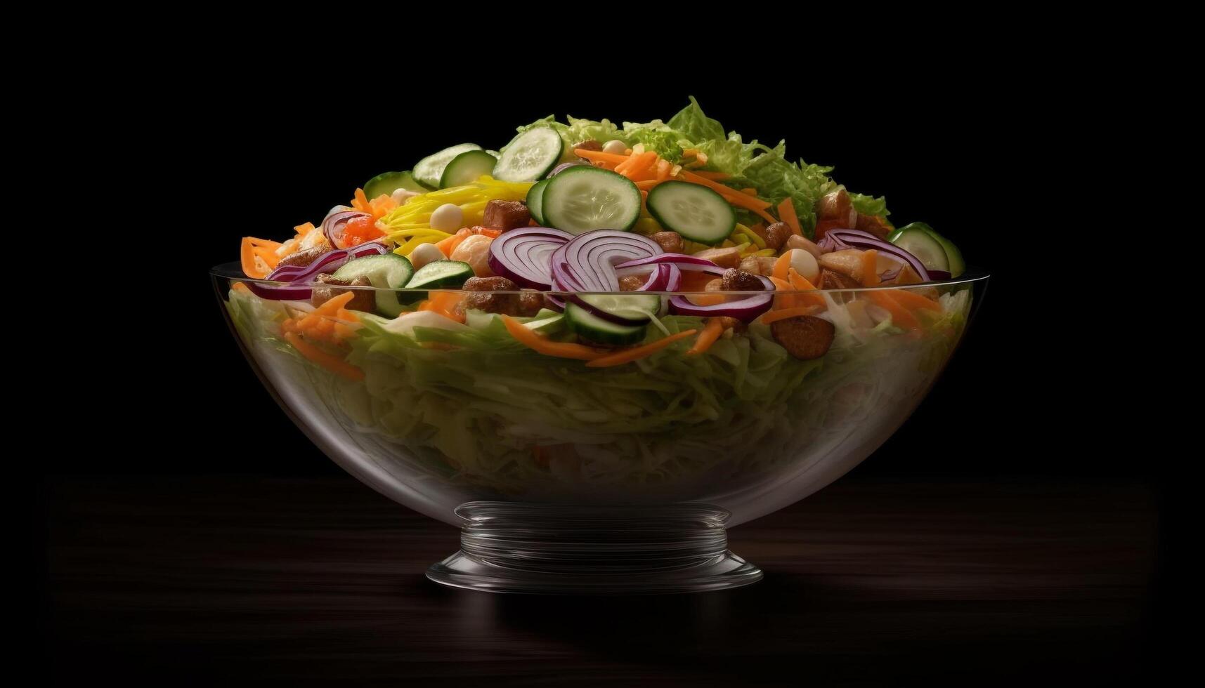 vers fijnproever salade kom gezond vegetarisch maaltijd variatie gegenereerd door ai foto