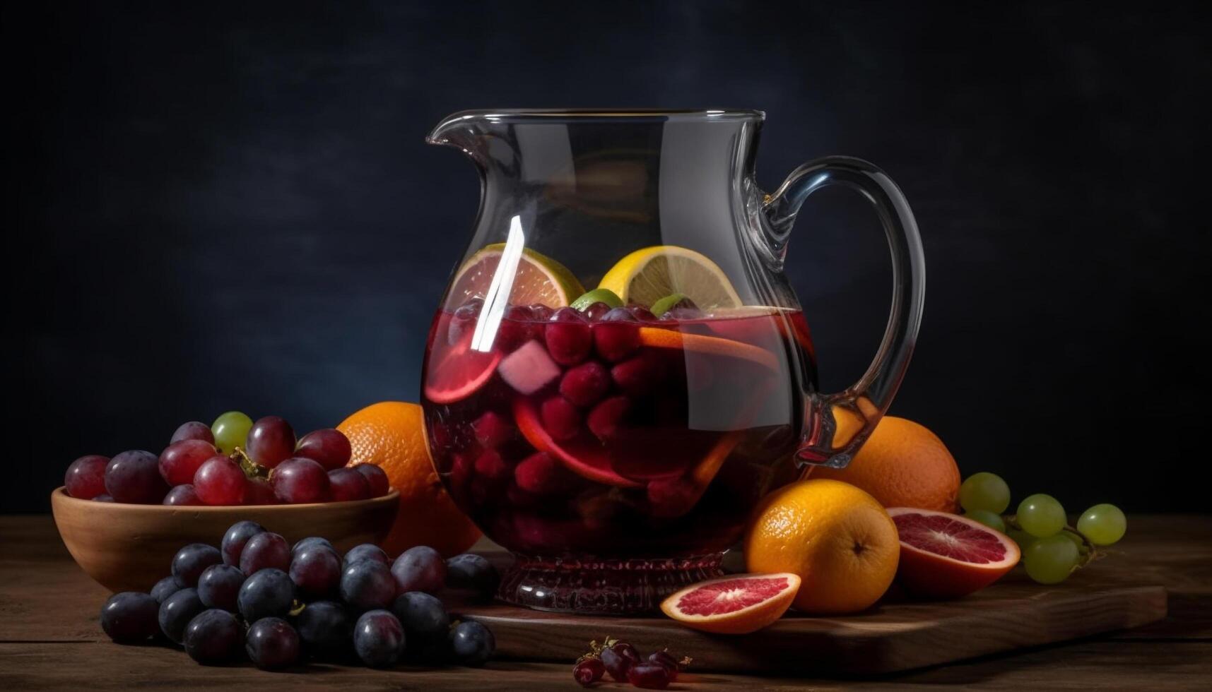 biologisch BES cocktail Aan rustiek houten tafel gegenereerd door ai foto