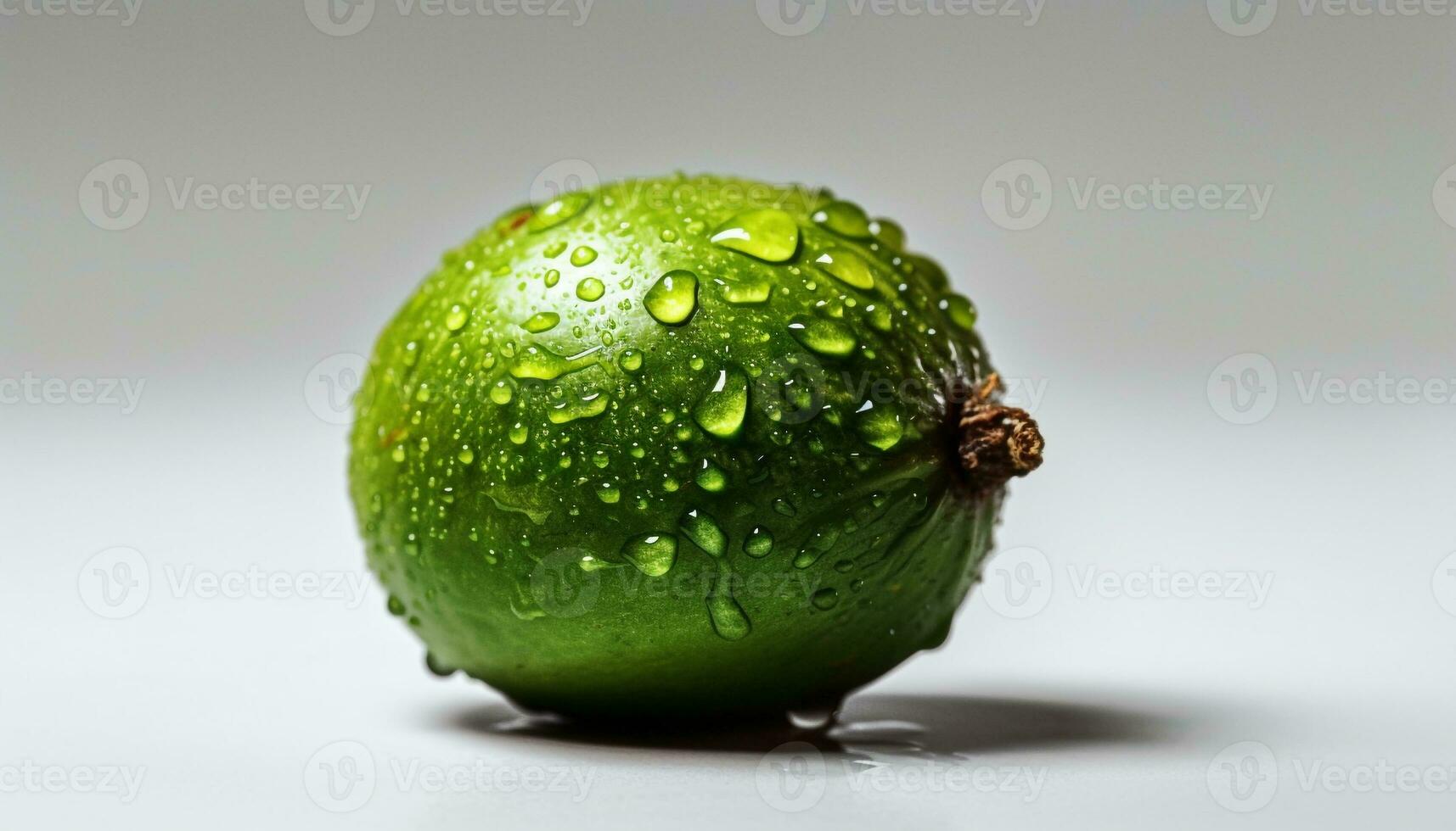 rijp citrus fruit druppels dauw Aan groen blad in macro schot gegenereerd door ai foto