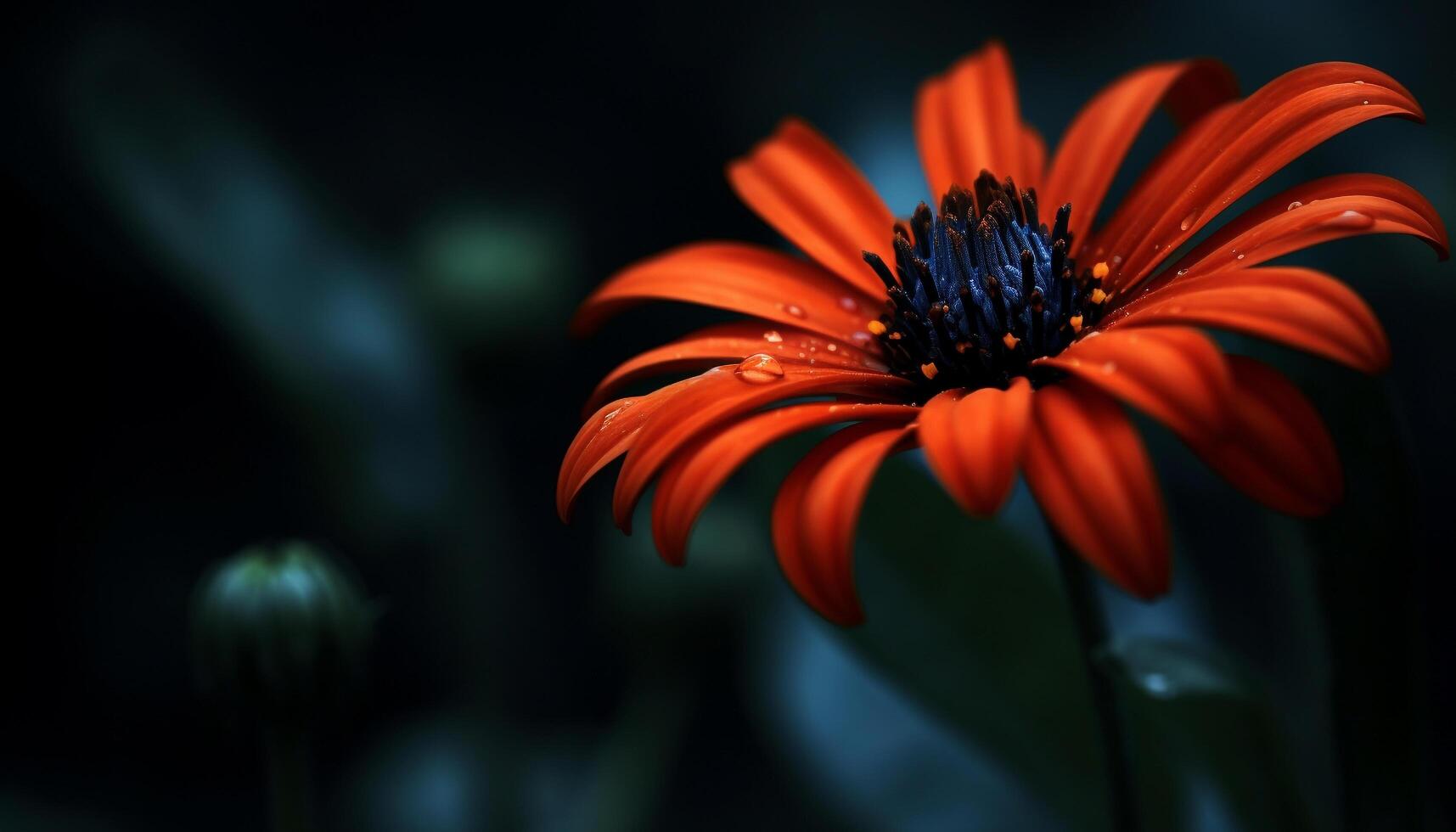 levendig gerbera madeliefje, een single bloem in natuur weide gegenereerd door ai foto