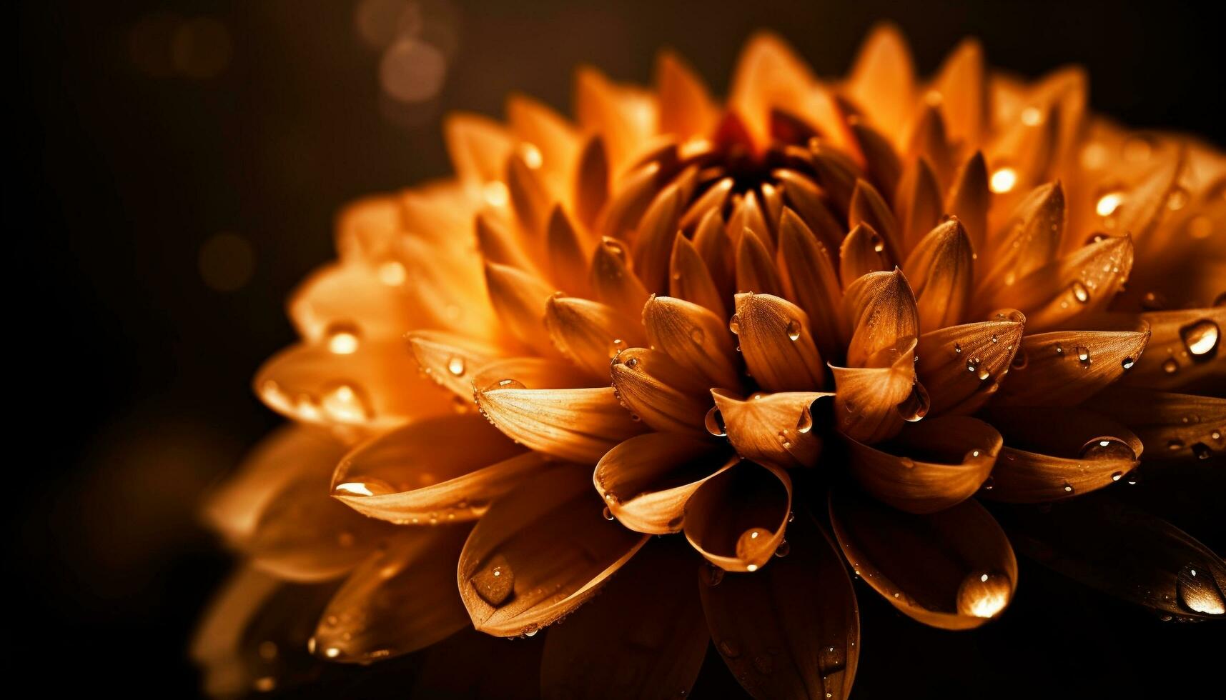 levendig geel bloemblaadje, dauw druppel, natuur geschenk van schoonheid gegenereerd door ai foto