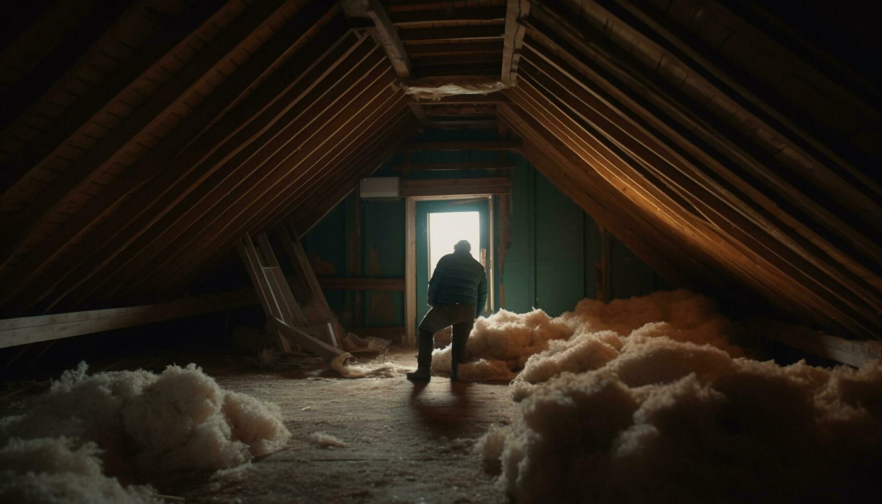 eenzaamheid in de spookachtig buitenshuis een mysterie van donker levensstijlen gegenereerd door ai foto