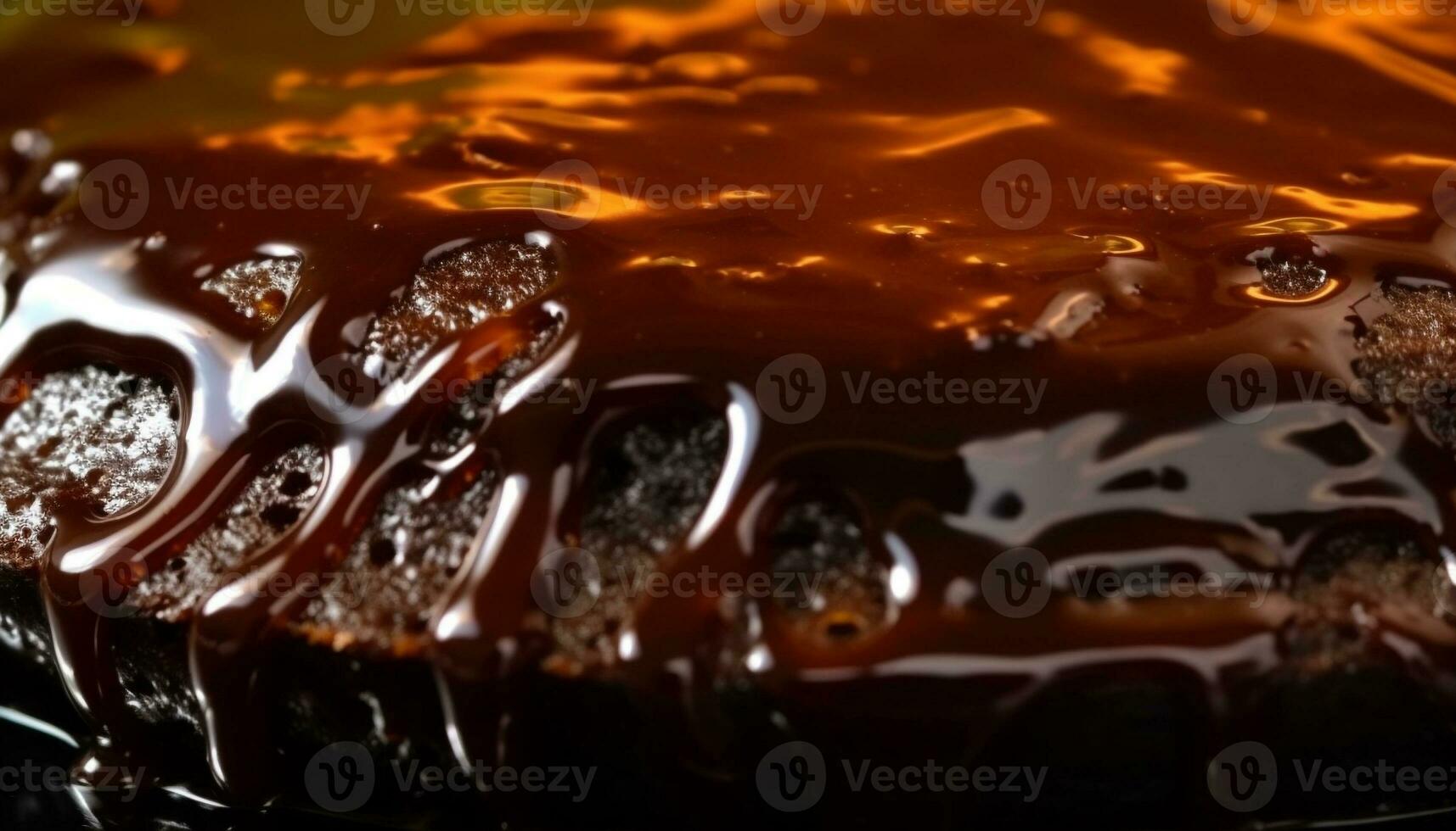 toegeeflijk chocola nagerecht, vers fruit, eigengemaakt toffees, smelten zoetheid gegenereerd door ai foto