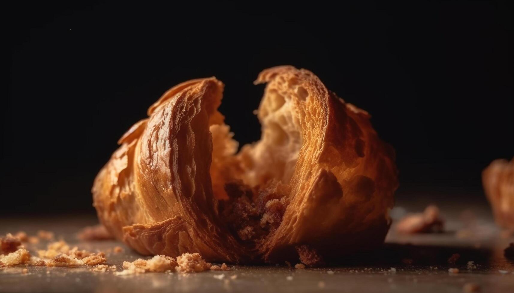 vers gebakken eigengemaakt gebakje deeg met zoet fruit vulling gegenereerd door ai foto