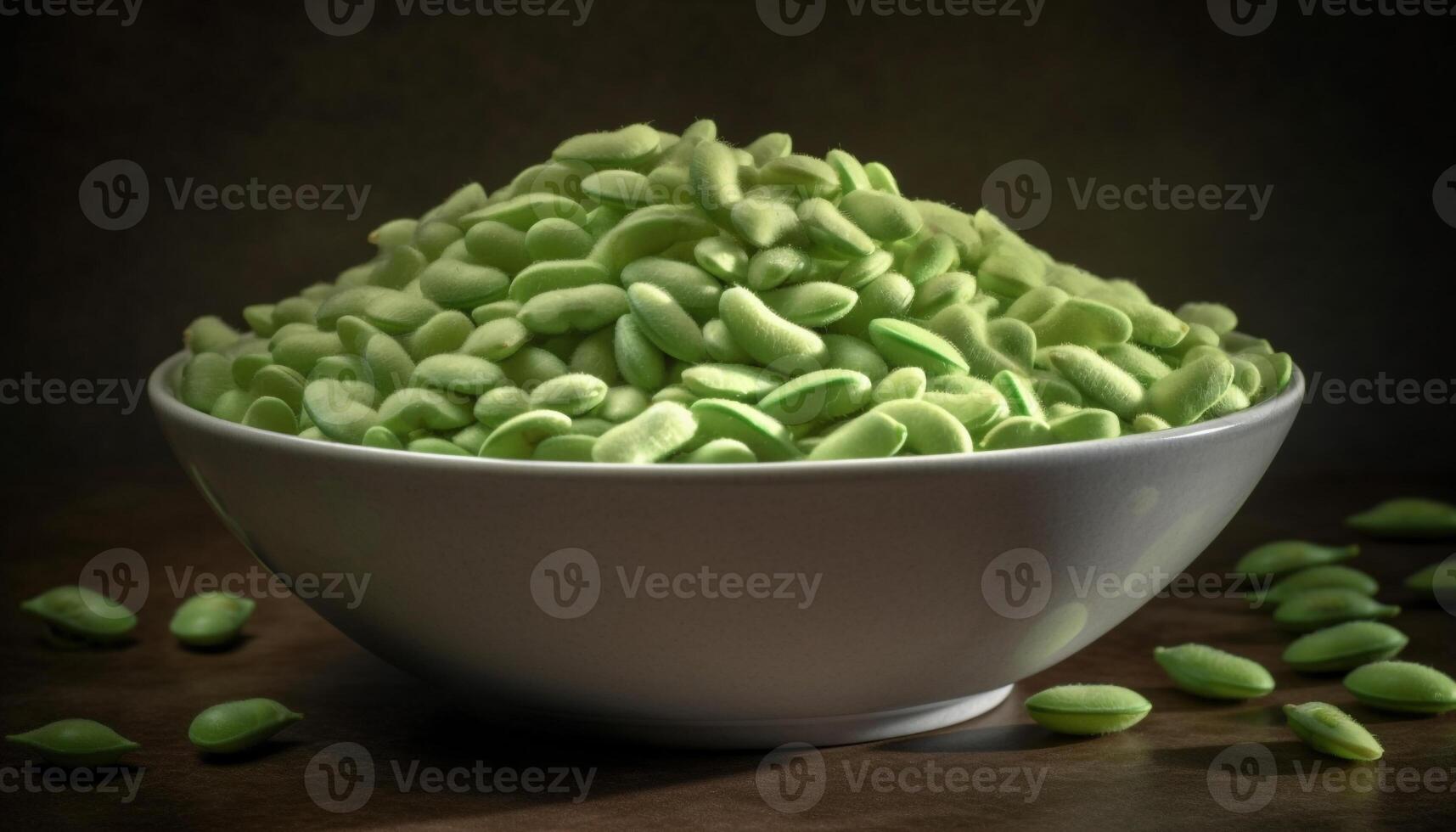 biologisch vegetarisch salade kom met vers groen ingrediënten en vezel rijk bonen gegenereerd door ai foto