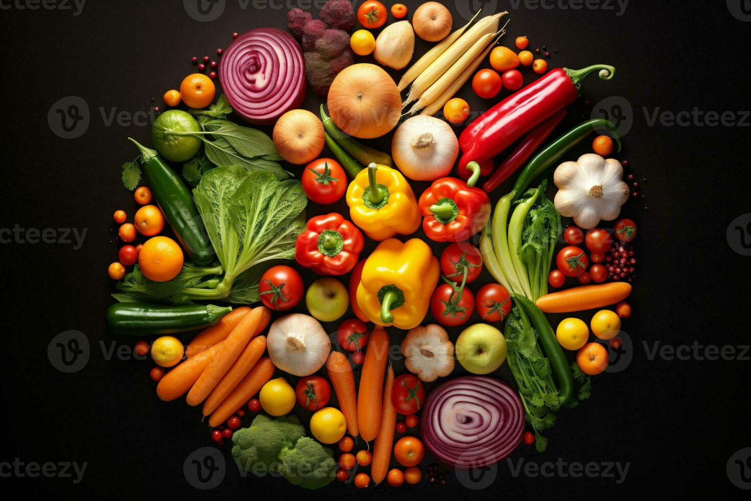 gezond groente assortiment. mooi Product fotografie met zacht schaduwen. bevorderen gezond levensstijl, voeding, en aan het eten foto