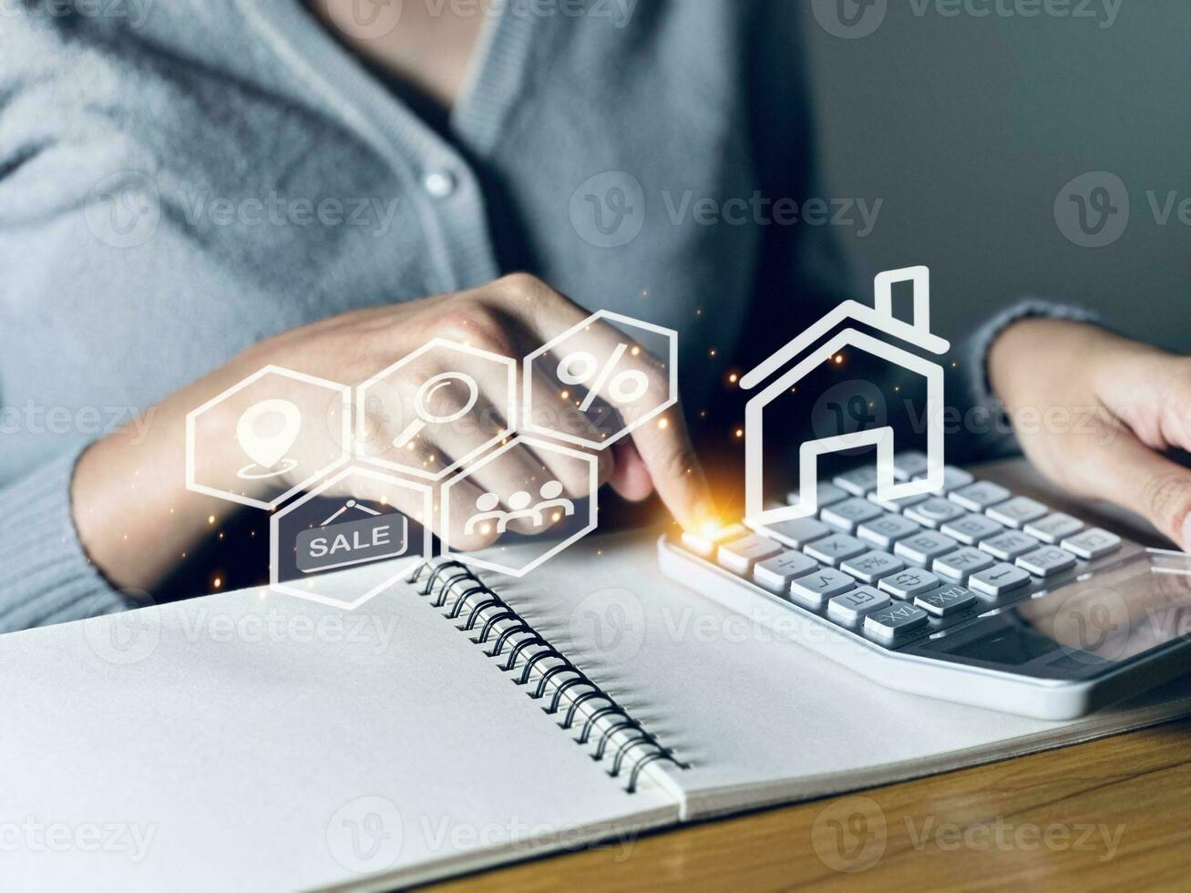 echt landgoed investering ideeën kopen huis en eigendom waarde echt landgoed online Aan een virtueel scherm. huis zoeken. eigendom belastingen. foto