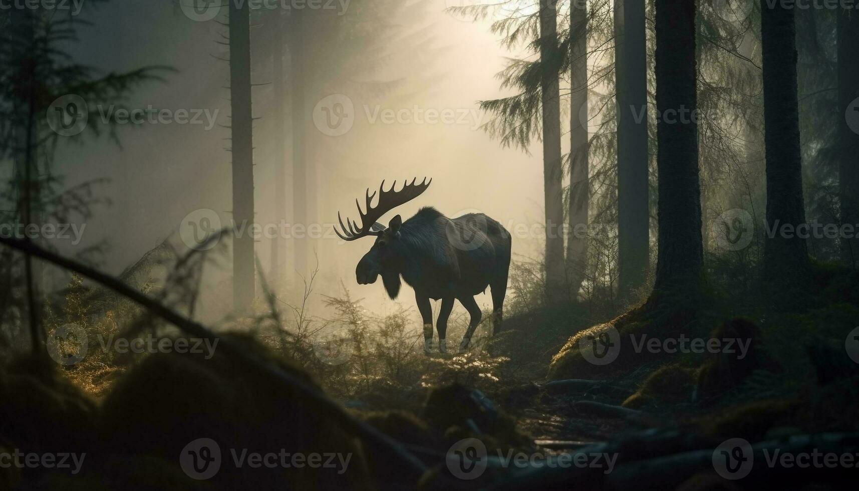 gehoornd hert schaafwonden in rustig herfst weide gegenereerd door ai foto