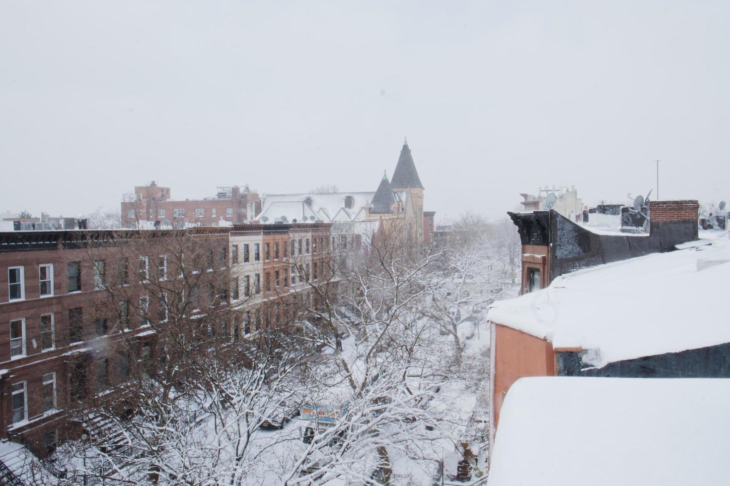 sneeuw in brooklyn foto