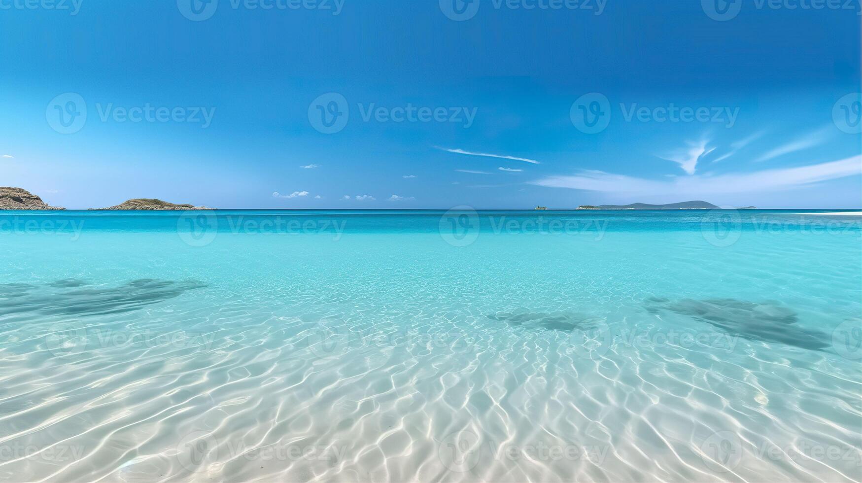 zomer strand oceaan paradijs achtergrond, generatief ai foto