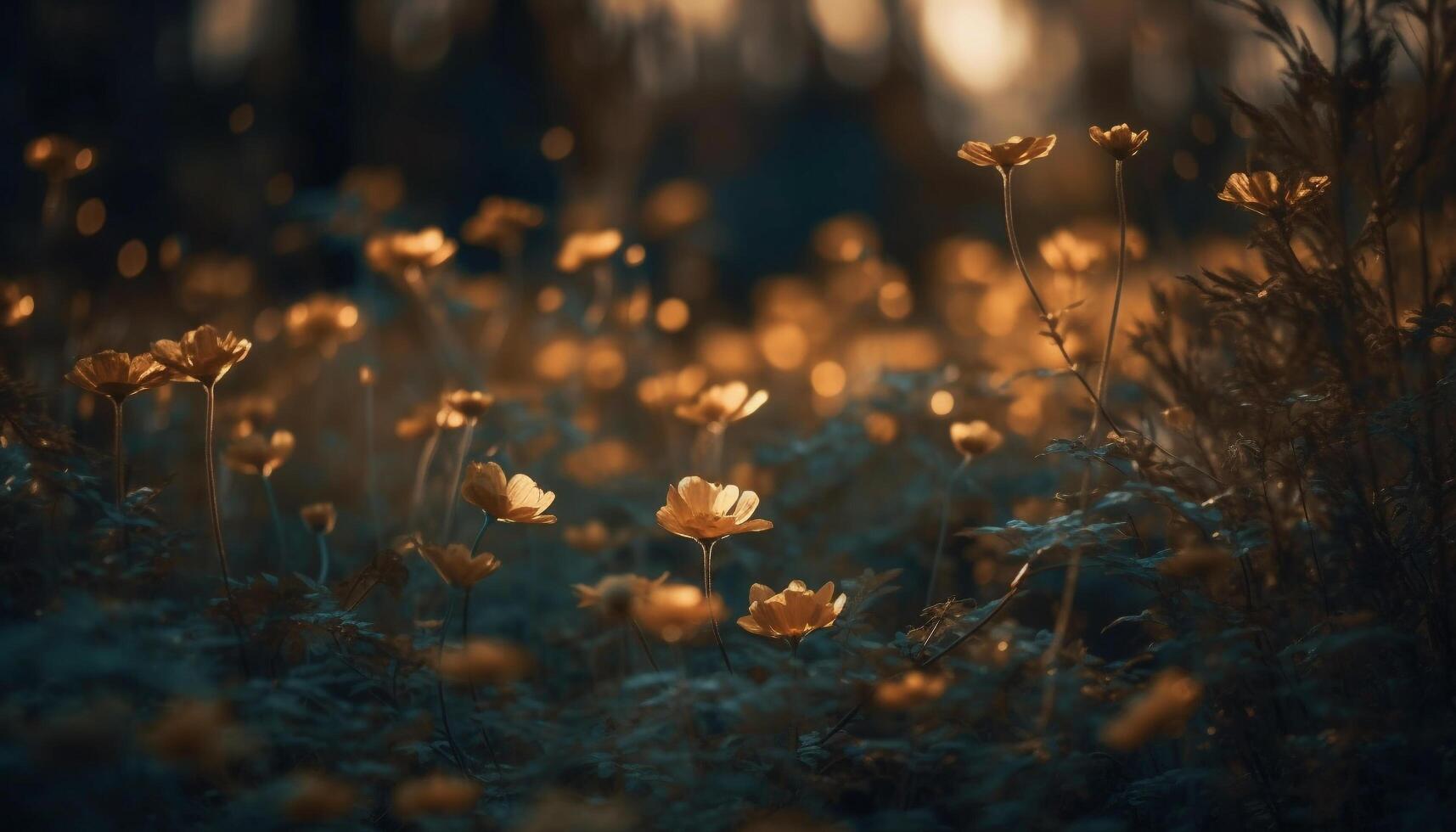 levendig wilde bloemen bloeien in de rustig weide gegenereerd door ai foto