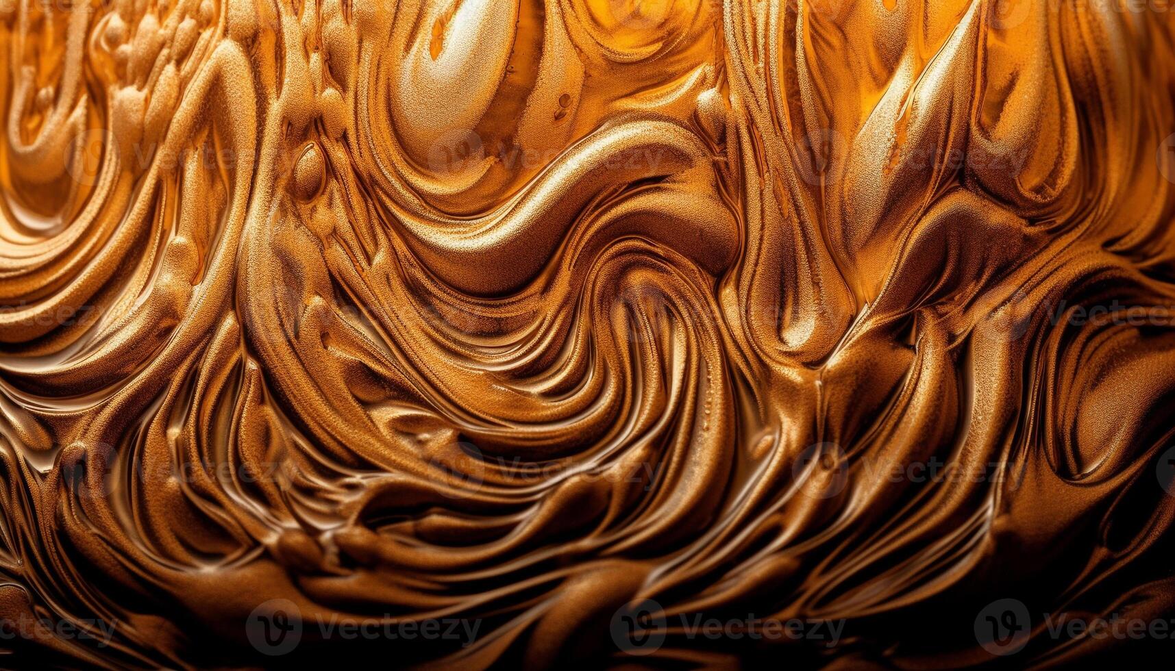 levendig kleuren en vloeiende golven van chocola gegenereerd door ai foto