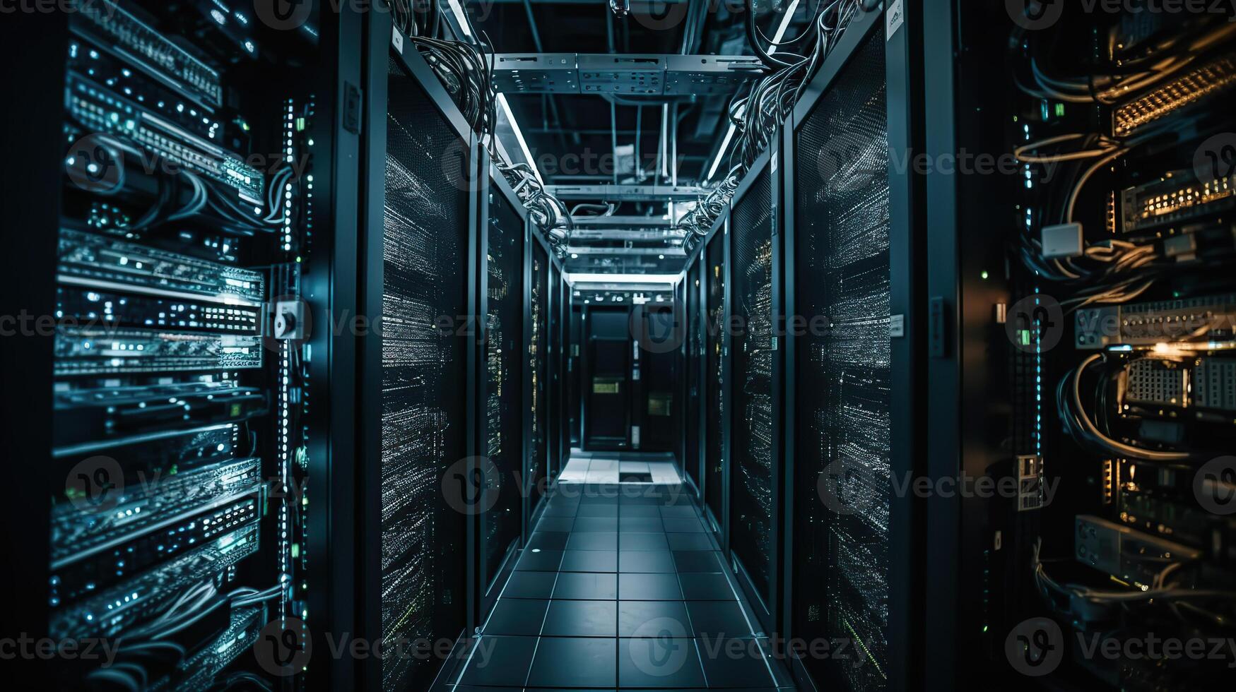 gegevens centrum, platform voor hosting server. generatief ai foto