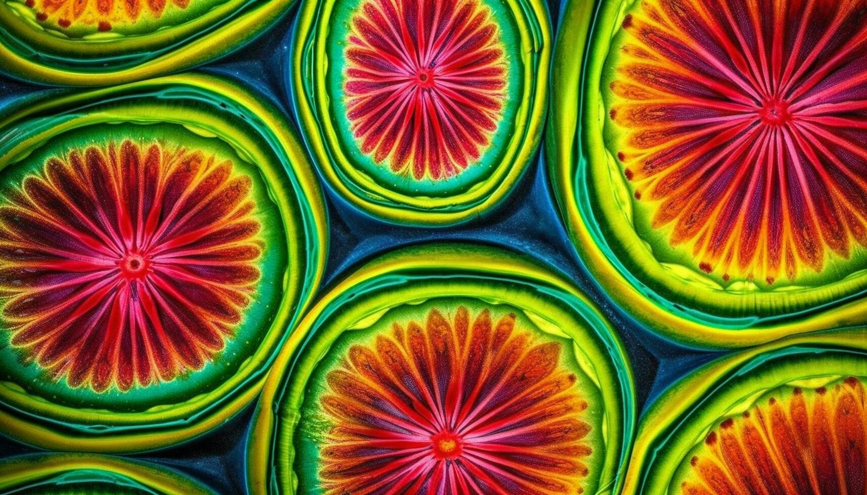 abstract fractal vormen in levendig kleuren creëren futuristische behang backdrop gegenereerd door ai foto