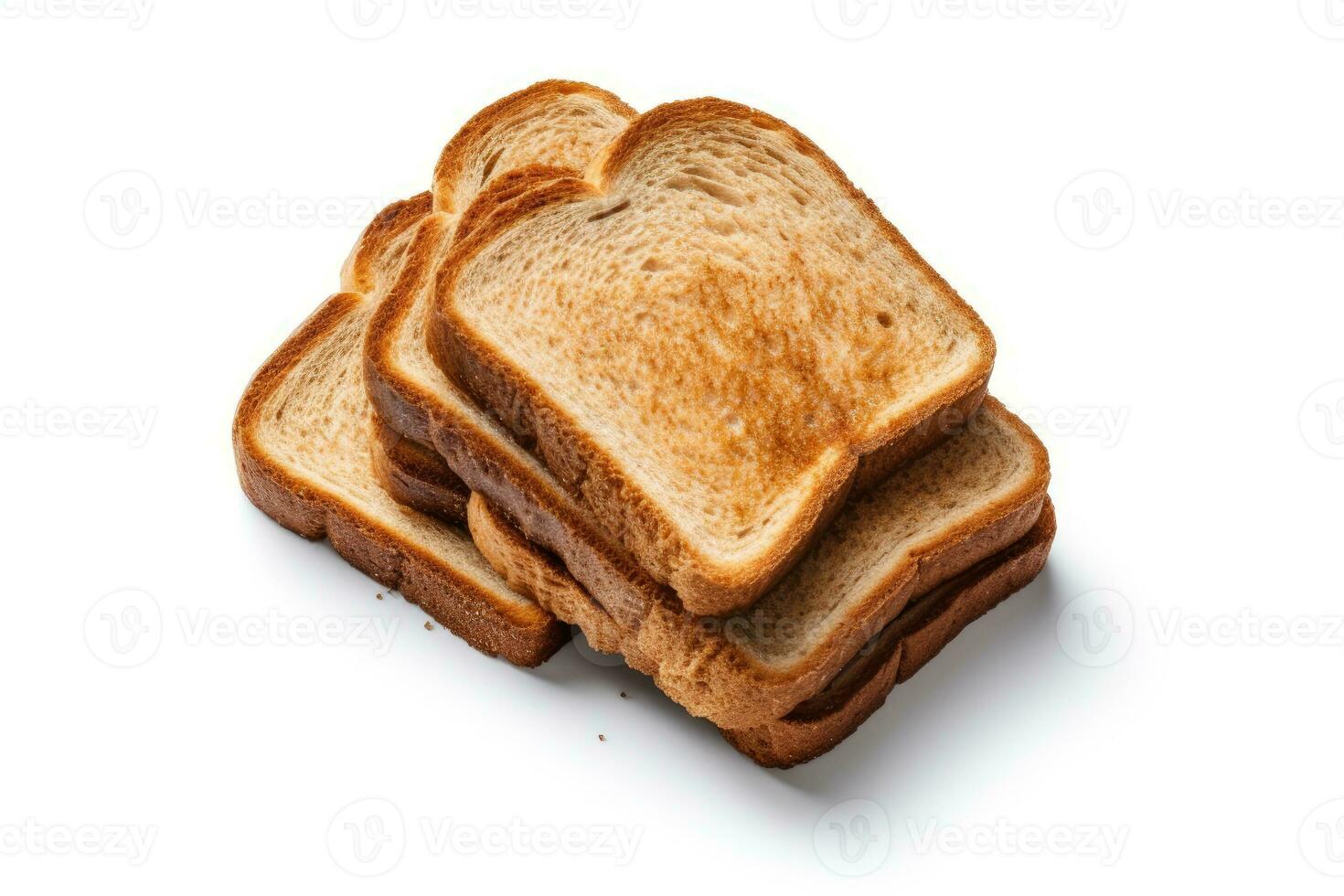 voorraad foto van geroosterd brood voedsel fotografie geïsoleerd wit achtergrond ai gegenereerd