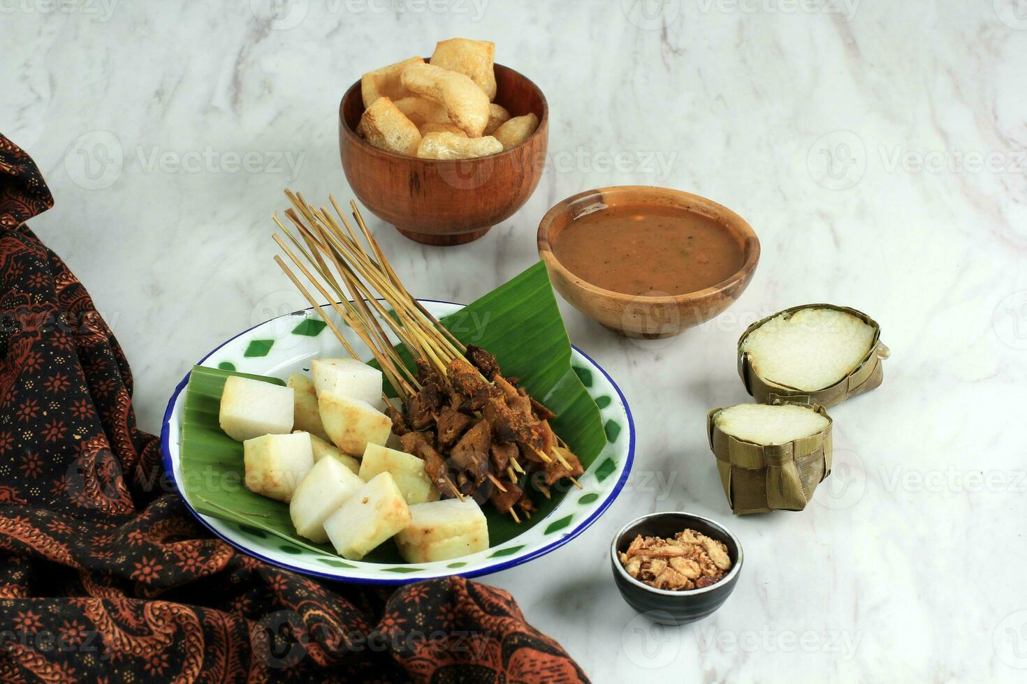 saté padang, traditioneel voedsel rundvlees saté van padang foto