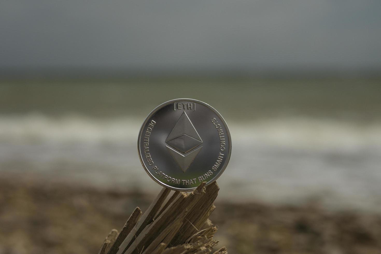 ethereum cryptocurrency-achtergrond foto