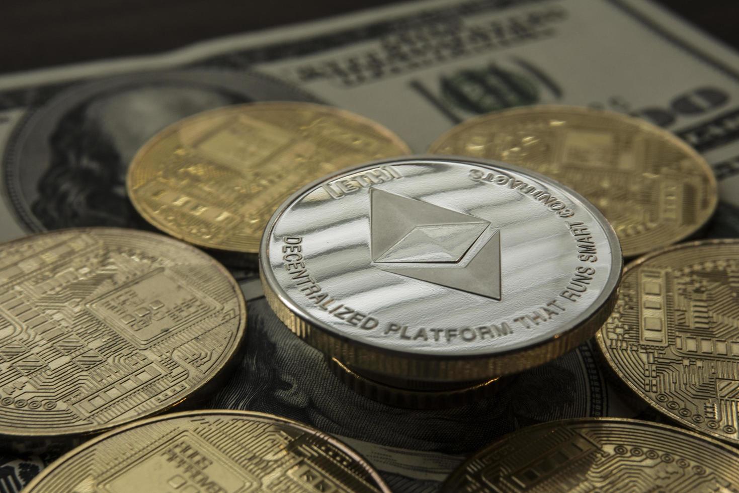 crypto valuta ethereum behang foto