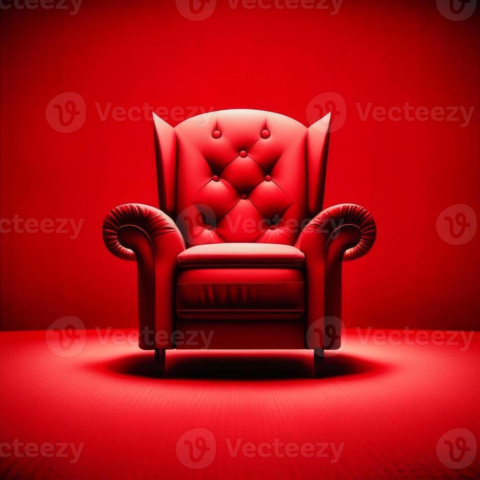 single fauteuil in de kamer.ai gegenereerd foto