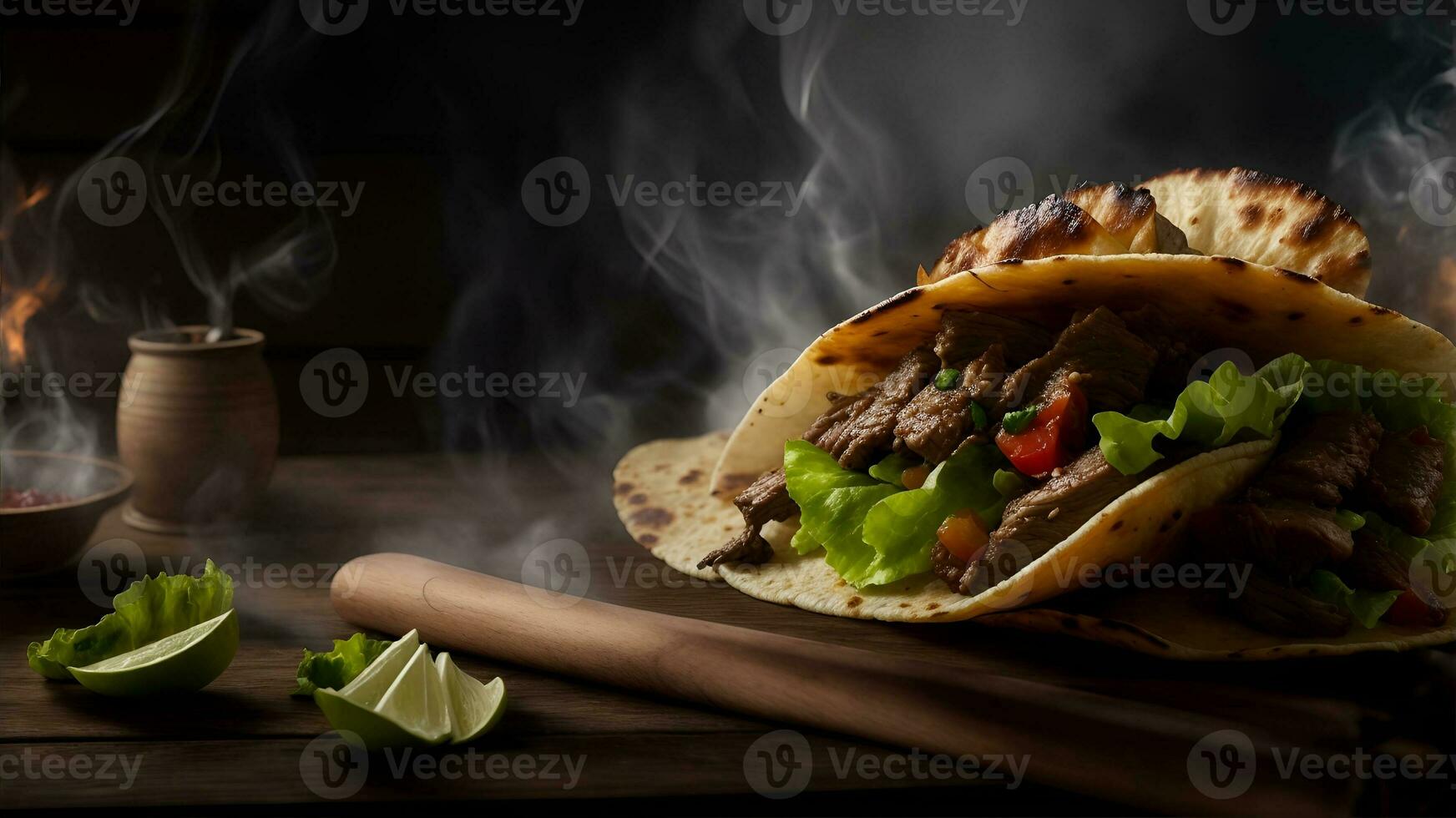 eigengemaakt Amerikaans zacht schelp rundvlees taco's. ai gegenereerd foto