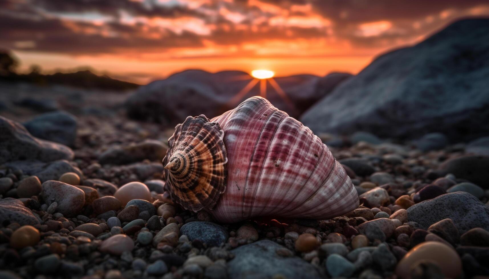 zeeschelp en zeester sieren zanderig strand paradijs gegenereerd door ai foto