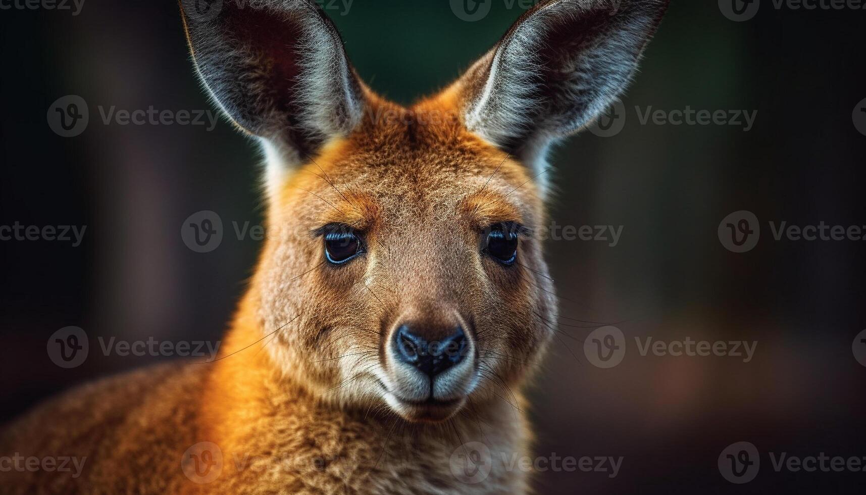 schattig konijn op zoek Bij camera in gras gegenereerd door ai foto