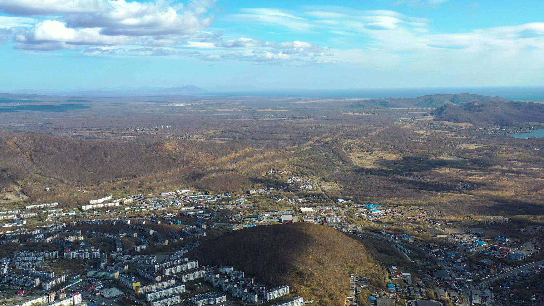 luchtfoto van Petropavlovsk Kamchatsky Rusland foto