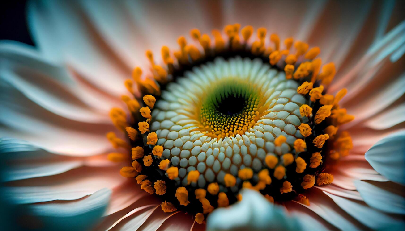 dichtbij omhoog van een levendig geel zonnebloem bloesem ,generatief ai foto