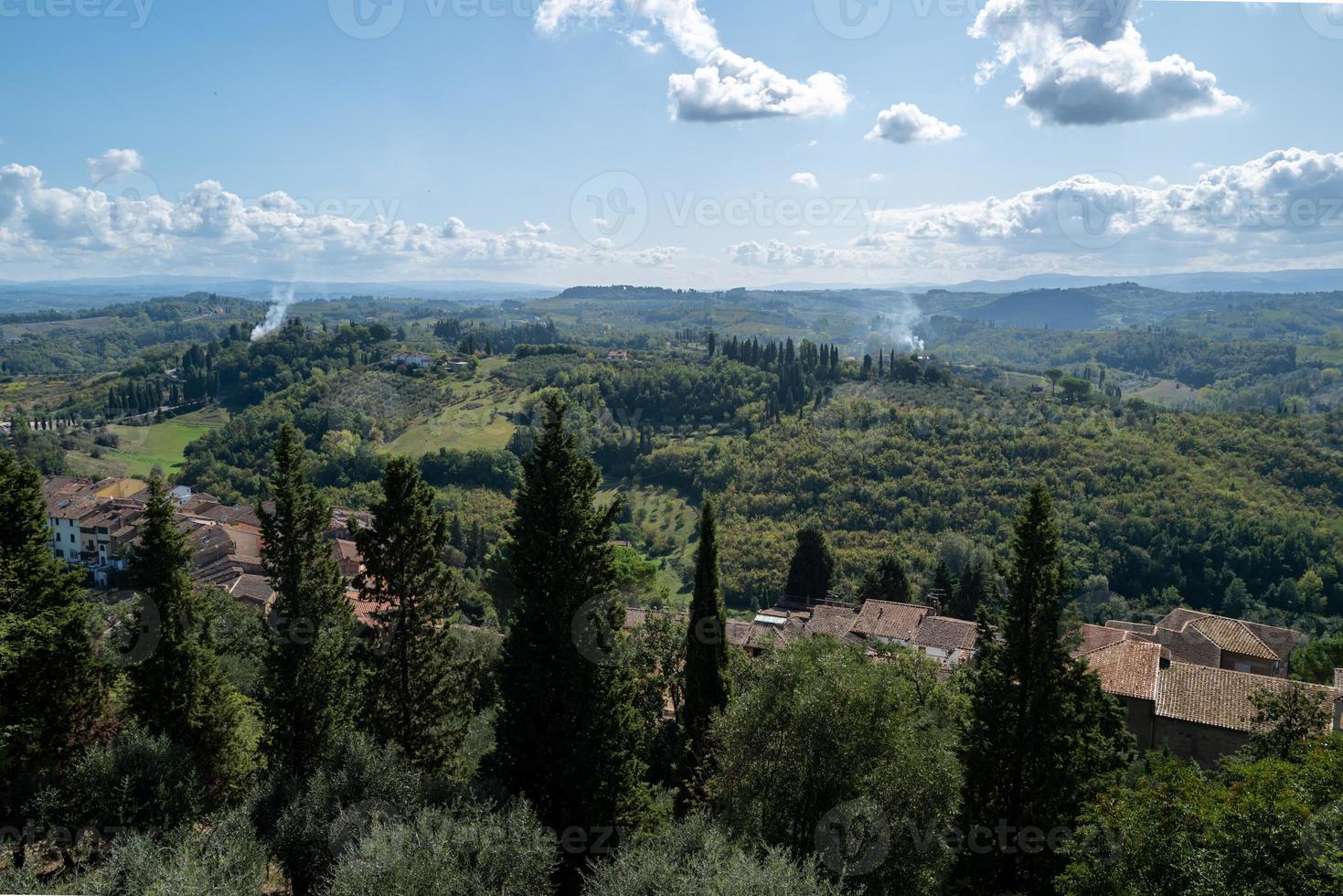 uitzicht over Toscane vanuit San Miniato foto