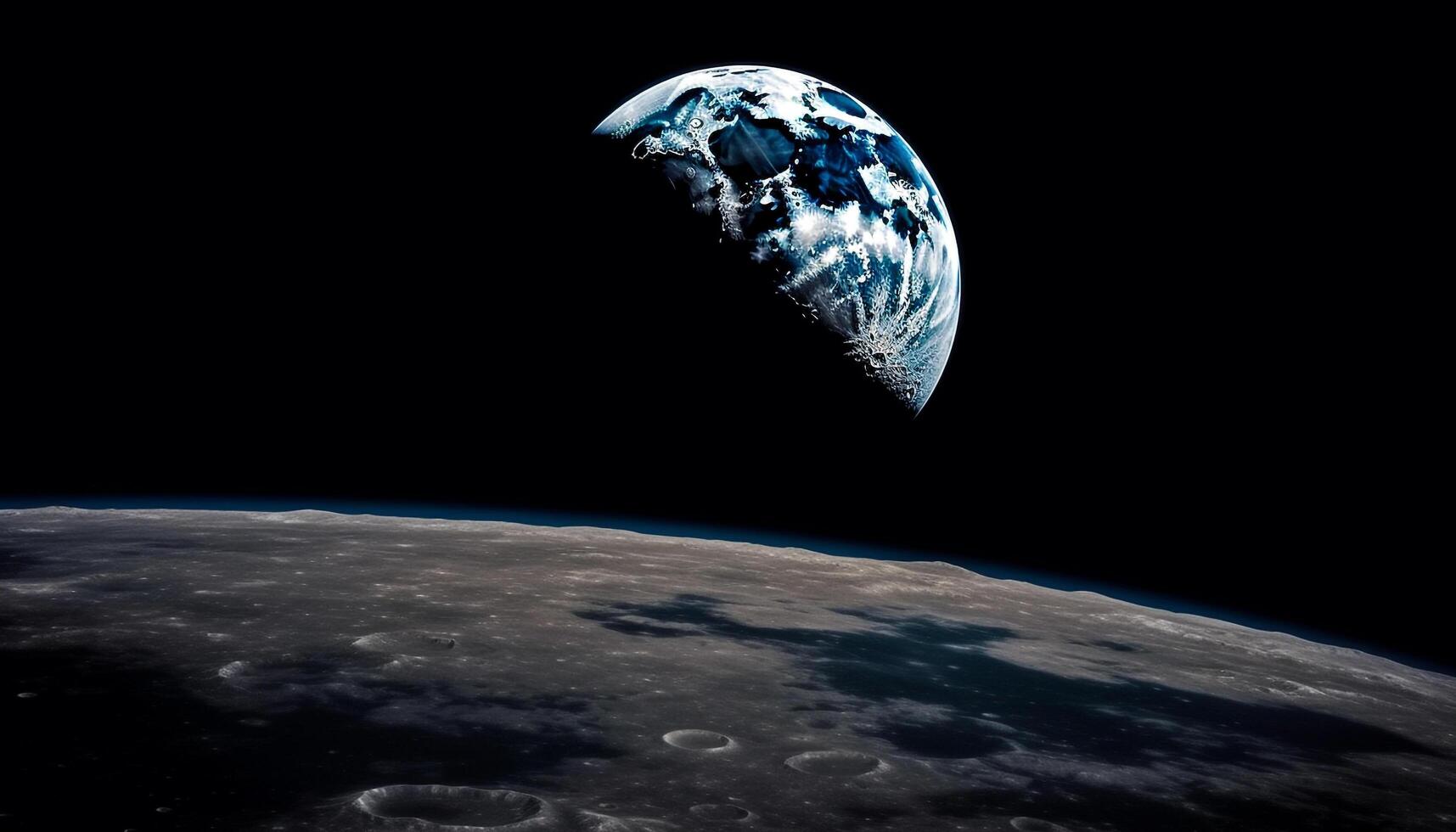 in een baan om de aarde planeet aarde, een satelliet kaarten de globaal milieu gegenereerd door ai foto
