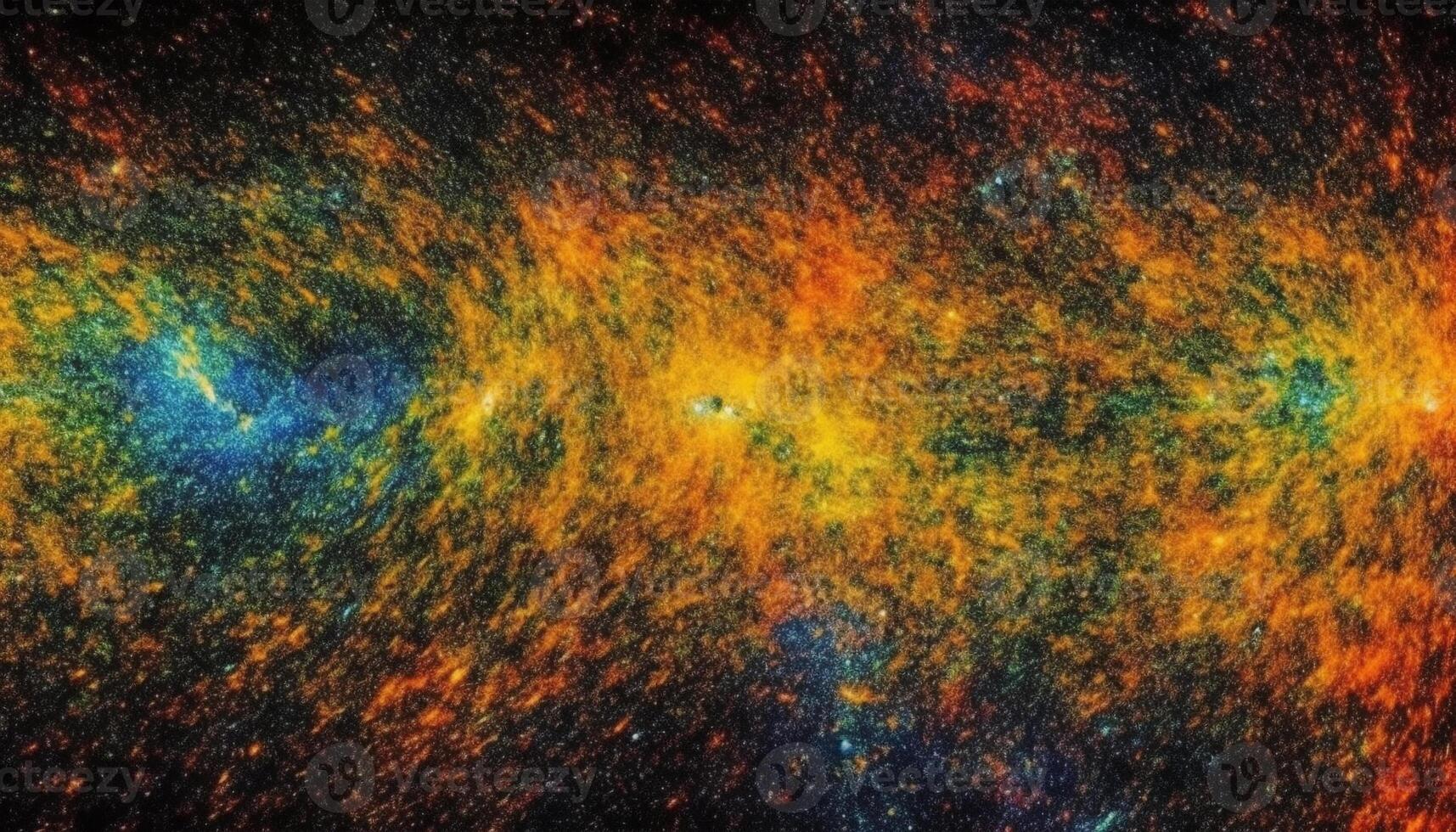 abstract ster veld- backdrop met multi gekleurde sterrenstelsels exploderend in beweging gegenereerd door ai foto