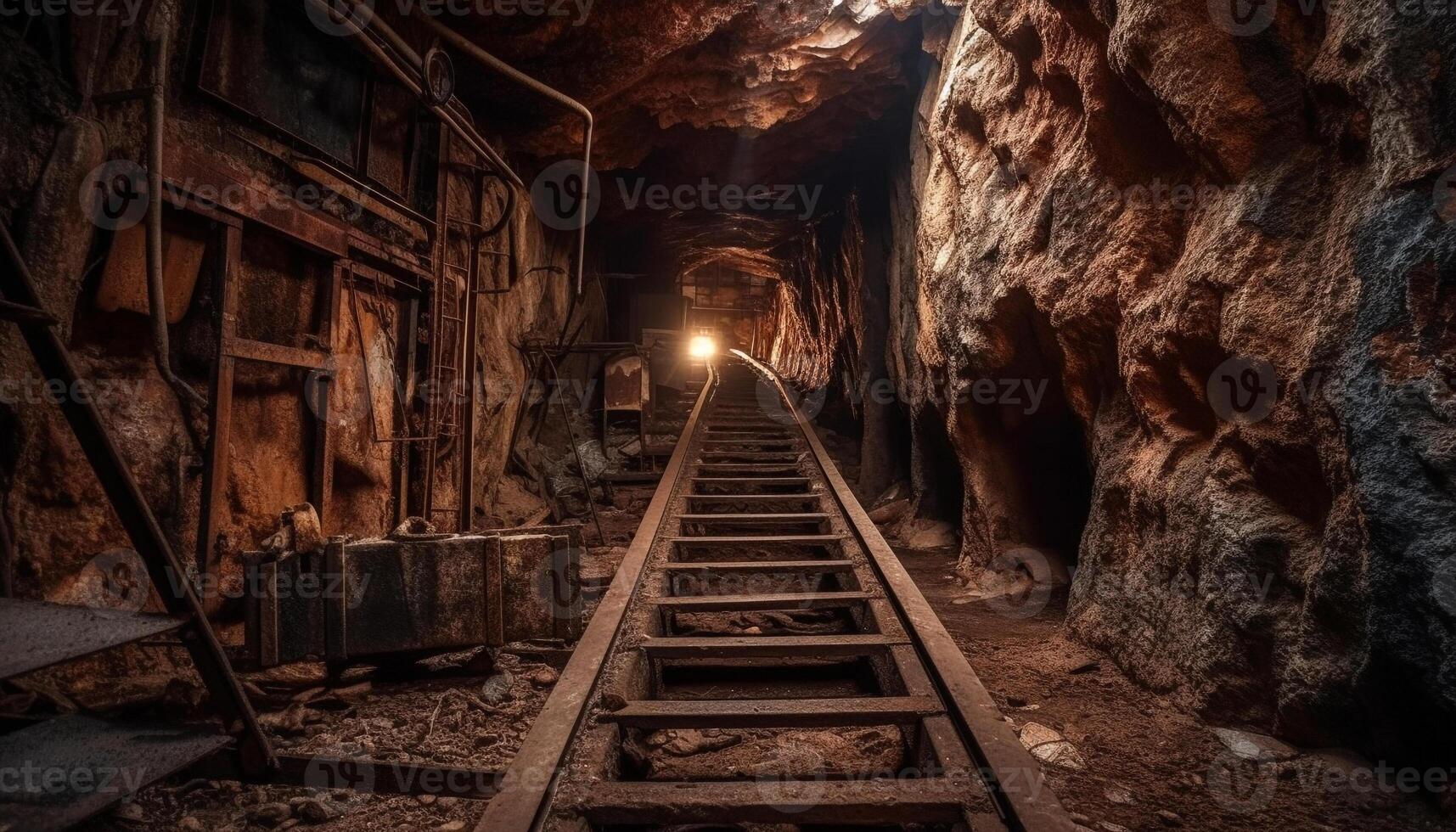 verlaten steenkool de mijne onthult spookachtig geschiedenis van ondergronds industrie gegenereerd door ai foto