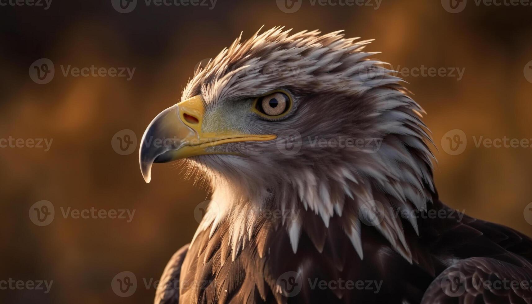 majestueus vogel van prooi met scherp klauwen neerstrijken in natuur gegenereerd door ai foto