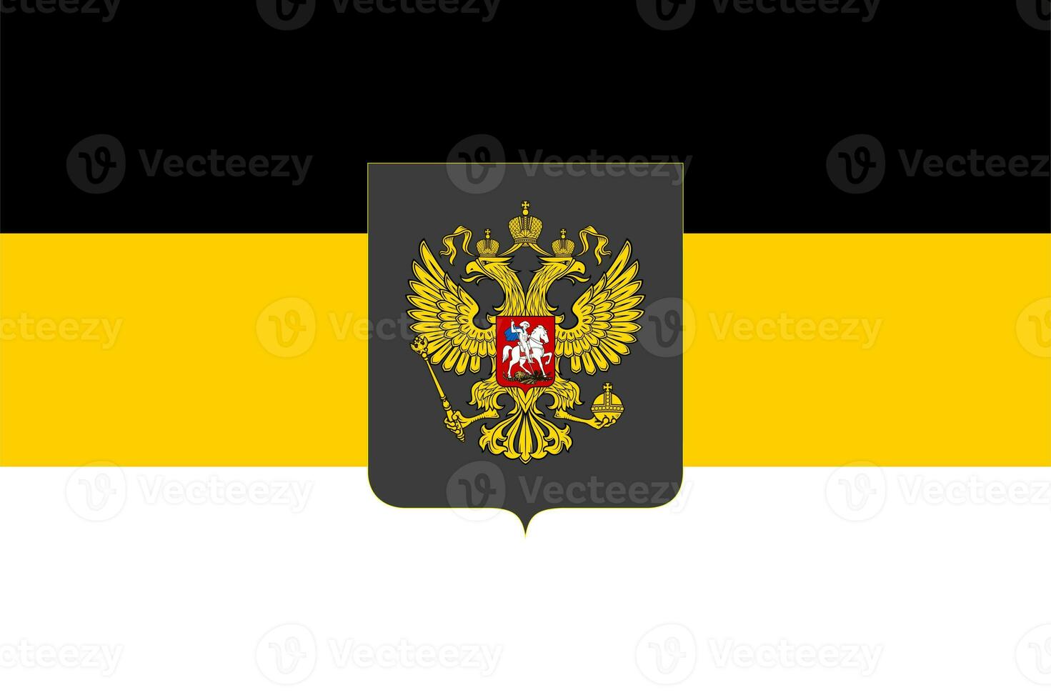 Russisch keizerlijk vlag met een tweekoppig adelaar . eerste officieel staat vlag van de Russisch rijk en vlag voor feesten. foto