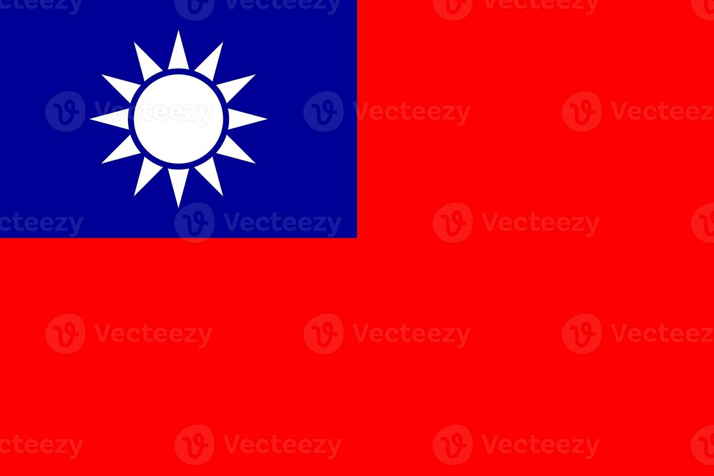 vlag van de republiek van China Taiwan. de officieel kleuren en proporties zijn juist. staat vlag van Taiwan. Taiwan republiek van China vlag illustratie. foto