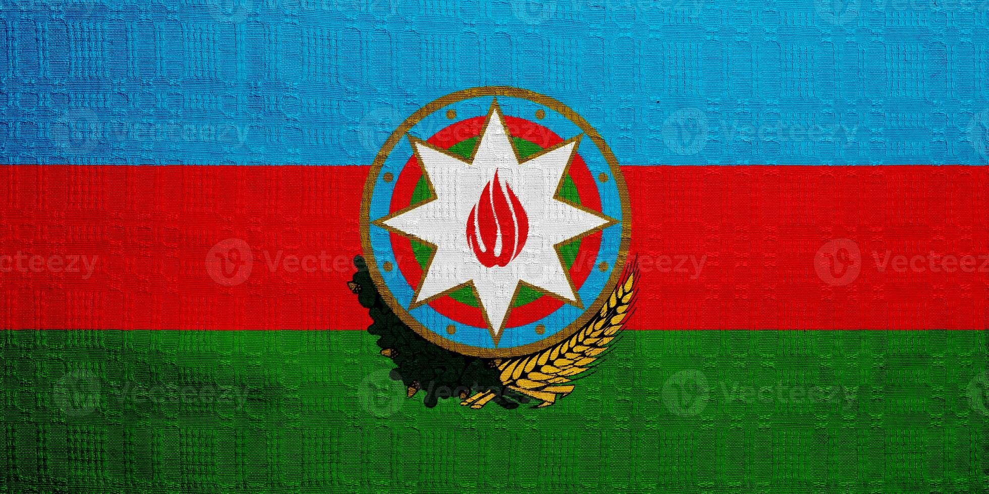 vlag van de republiek van Azerbeidzjan Aan een getextureerde achtergrond. concept collage. foto