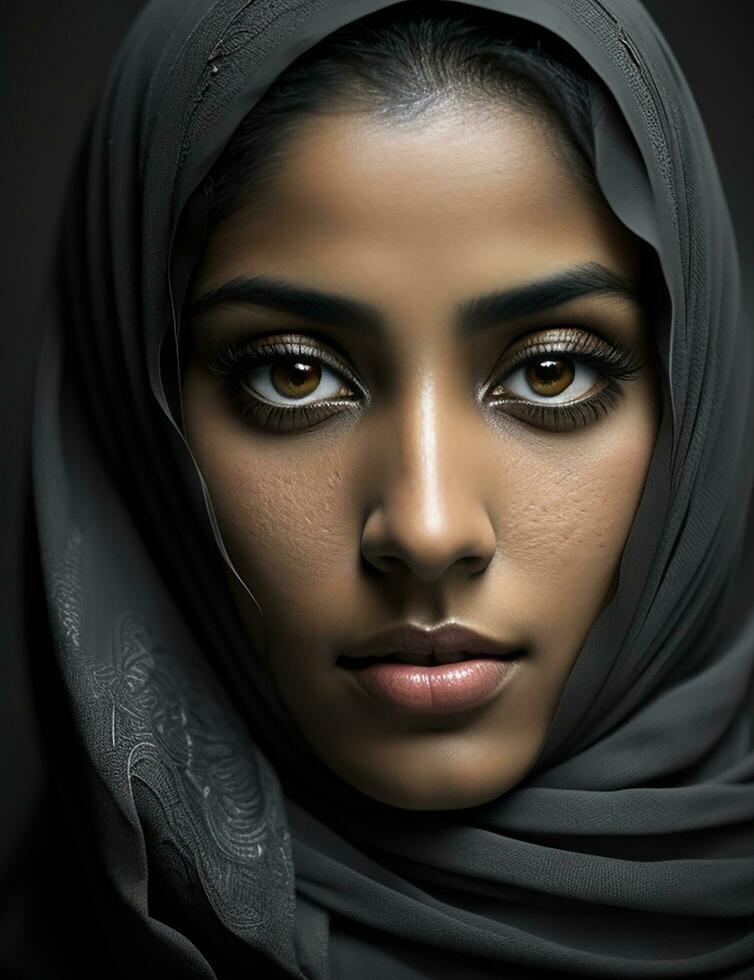 portret van een mooi moslim vrouw foto