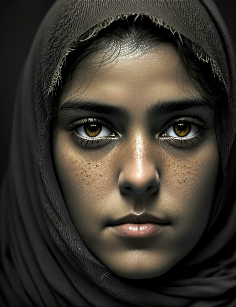 portret van een mooi moslim vrouw foto