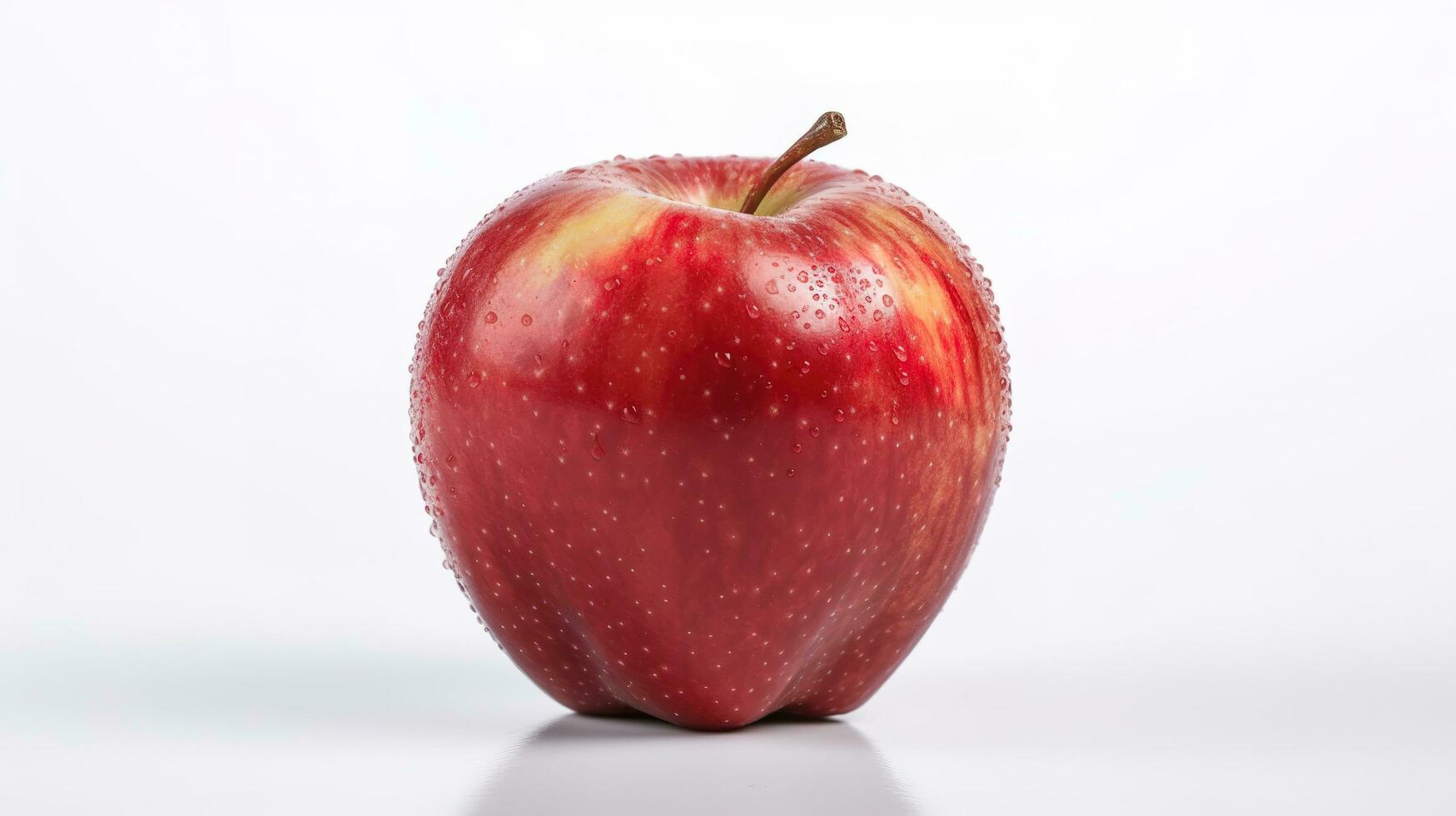 rood appel geïsoleerd Aan wit achtergrond. vers rauw biologisch fruit, genereren ai foto