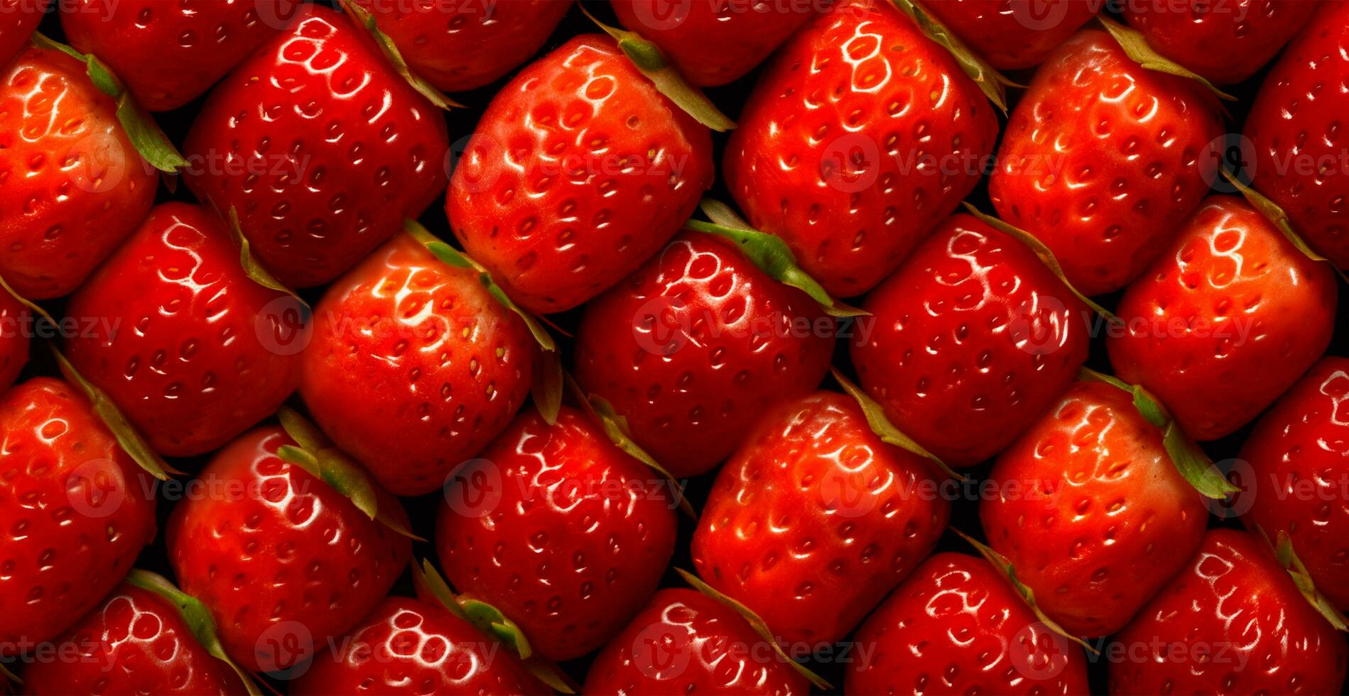eco aardbei. macro van vers biologisch natuurlijk bessen. fruit rood achtergrond - ai gegenereerd beeld foto